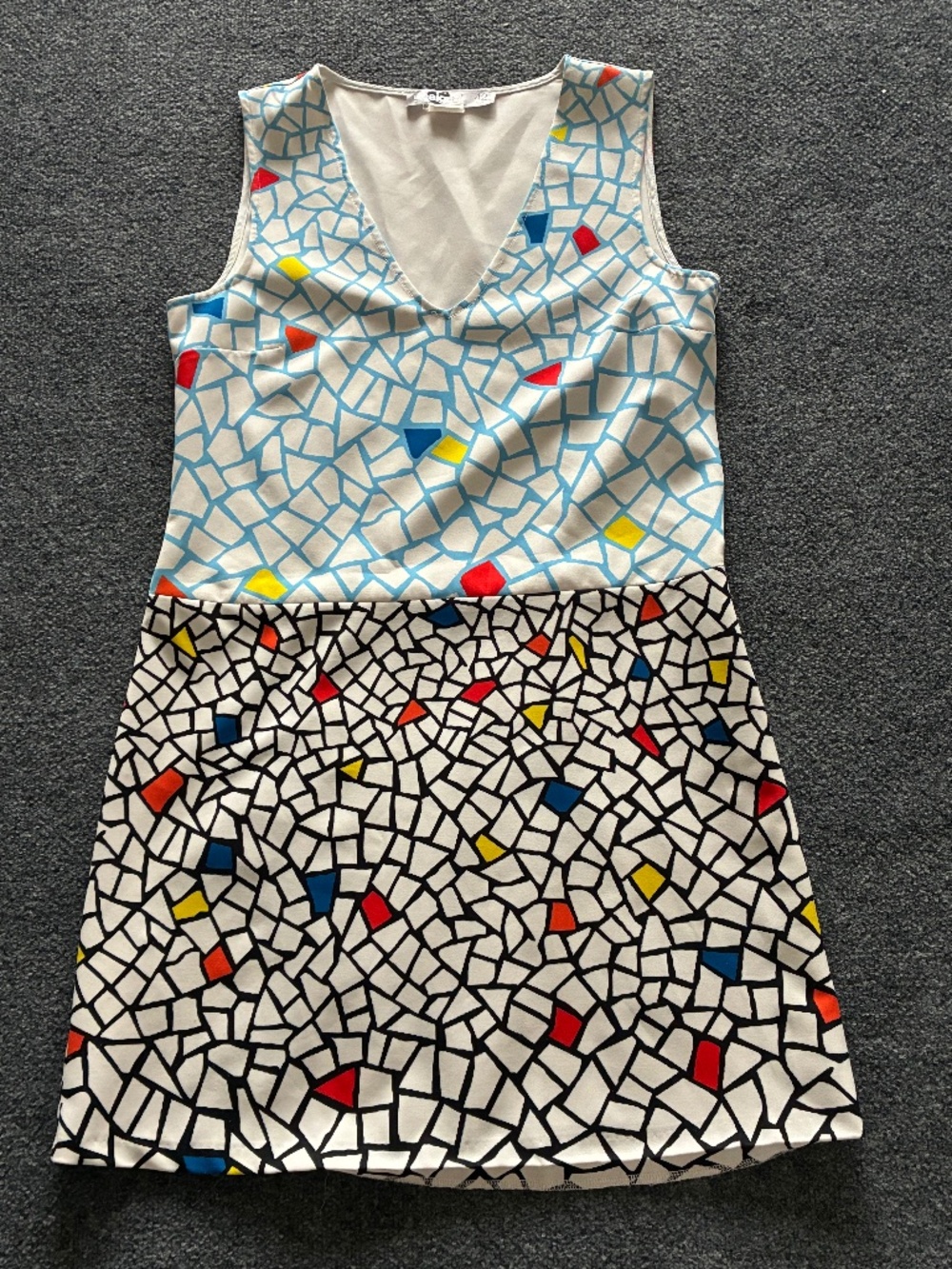 DESIGUAL geometric mondrian shift dress 42 12
